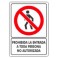 Señ Prohibida La Entrada a Toda Persona No Autorizada Estireno 25 x 35 cm