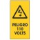 Señ Peligro 110 volts Vinil 3 x 6 cm