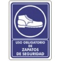 Señ Uso Obligatorio De Zapatos  De Seguridad Estireno 25 x 35 cm