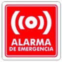 Señ Alarma De Emergencia Estireno 20 x 20 cm 